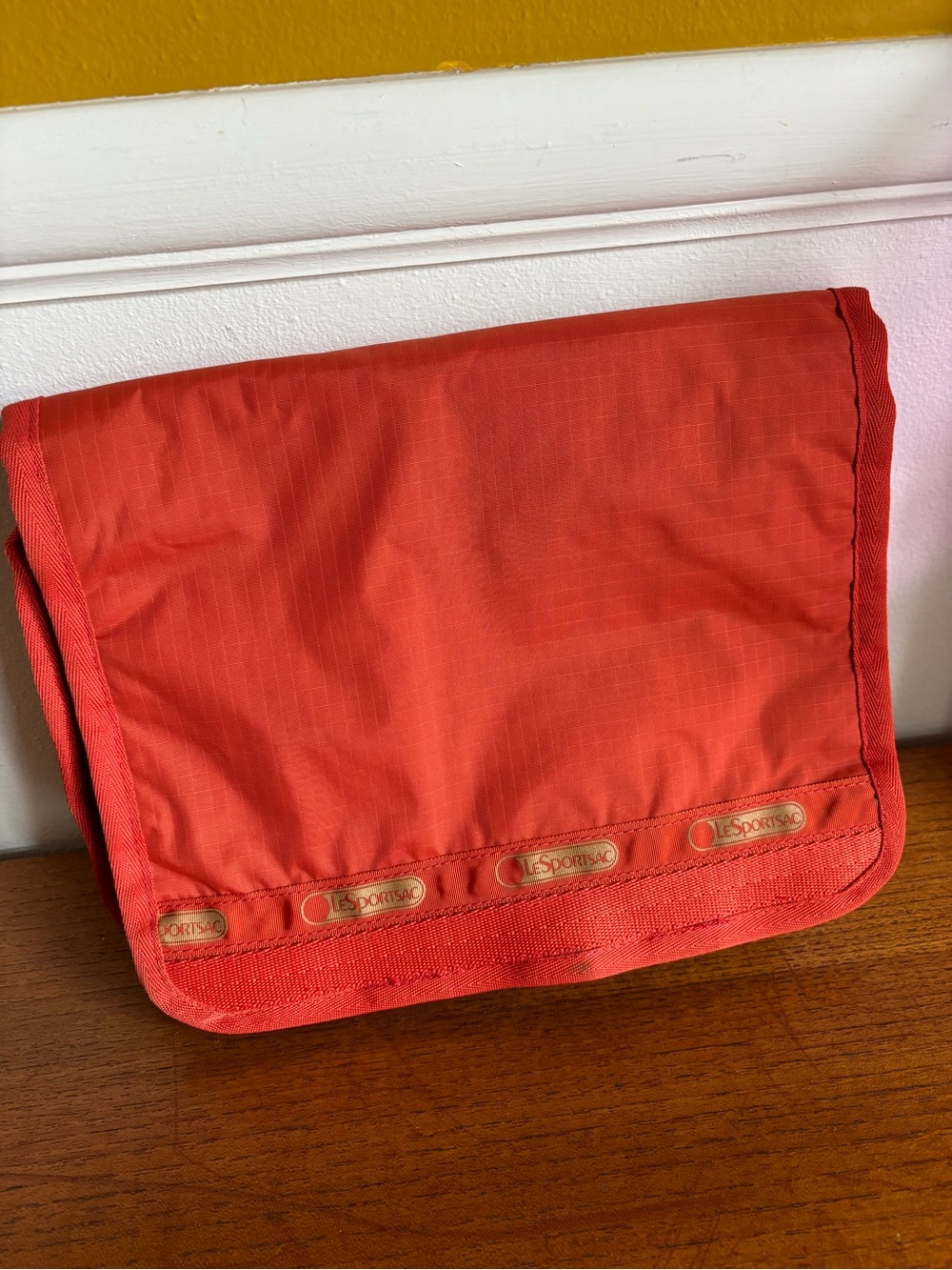 Lesportsac orange toiletry travel bag